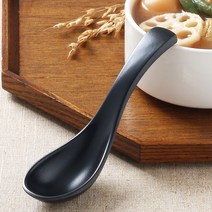 흑토리 우동 스푼 일식 국물 수저 숟가락