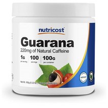Nutricost 뉴트리코스트 과라나 천연 카페인 분말 가루 Guarana 100g, 1개, 1세트