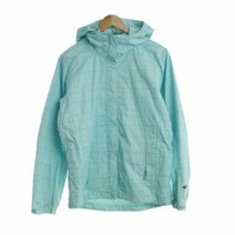 콜롬비아 스카이블루 체크 고어텍스 후드바람막이 여자 M 4039
