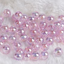 레고장식장 아크릴장식장 피규어장식장 유리장식장 레인보우 AB 컬러 아크릴 비즈 쥬얼리 제작 용 라운드, 10 Light Purple_03 10mm 50pcs
