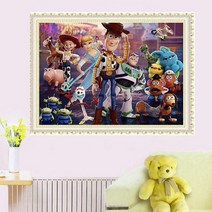 L.ONLINESHOP디즈니 픽사 토이스토리 패밀리즈 보석 십자수 50x40cm 십자수도안 십자수실 십자수원단 프린트십자수 십자수아기신발 프렌치자수, default