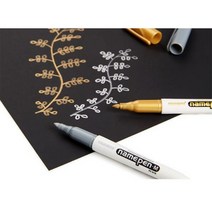 모나미 굵은글씨용 네임펜 M 골드 실버 마카, 실버-1개