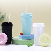 위컴 리유저블 모던500ml 뚜껑포함 에코젠 텀블러, 클리어