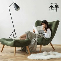 개인 소파의자 게으른 페브릭 소파 북유럽 캐주얼, 개인 (레귤러)옐로우 플란넬