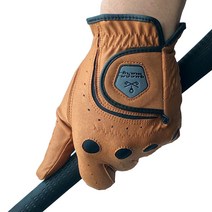 클래식 고급 남성 골프장갑 왼손 오른손 양손 이중덧뎀, 브라운 왼손, 1개