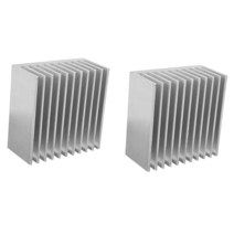 BfyBest 2피스 알루미늄 칩셋 방열판 라디에이터 냉각 핀 실버 CPU LED 전원 액티브 부품 40 x 20mm