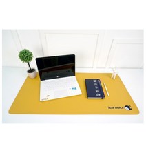 블루웨일 가죽 데스크매트 특대형 90 x 45cm, Mustard
