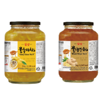 꽃샘 꿀 유자 자몽 생강 레몬 차 2kg 과일 청 목 감기에 좋은 음료, 자몽2kg