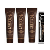 오스템 뷰센28 미백치약/칫솔 4개세트 (미백치약 3개 + 더블와이드 칫솔1개), 뷰센H 브라이트닝, 칼라 랜덤