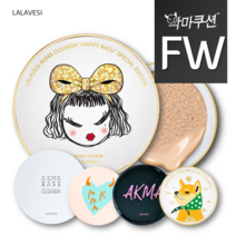 [라라베시 공식] 악마쿠션 광채커버 FW타입, 본품+리필1(화이트), 옐로우17호