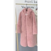 겨울 모피 자켓 하이 엔드 패션 모피 코트 여성 플러시 모피 따뜻한 자켓 여성 모조 밍크 두꺼운 긴 후드 대형 코트