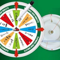 쓰고 지우는 자석 룰렛판 1~4인 복불복 이벤트 벌칙