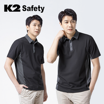 K2 반팔티셔츠 PM-S200 근무복 춘하복 카라넥 단체복 여름 통기성, M