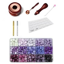 박스형 팔각형 씰링 왁스 씰 세트 스탬프 키트 봉투 DIY 청첩장 비즈 페인트 도구, 06 C15 grids02