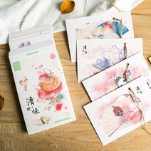 플래너 중국 수채화 미적 시리즈 엽서/인사말 카드/메시지 카드/생일 편지 봉투 기프트 카드 30 장/세트