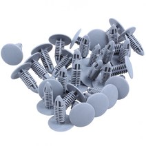 30 조각 플라스틱 고정 나사 회색 플랜지 펜더 범퍼 클립 6mm x 6.7mm 구멍, 하나
