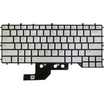 Dell Alienware M15 R2 2019년 노트북용 AUTENS 교체용 미국 키보드 프레임 백라이트 없음검은색, [02] 하얀색