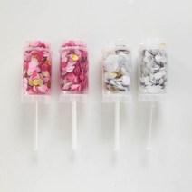 엘블랑꼬 파티폭죽 컨페티 종이 꽃가루 컨페티 폭죽 4p 세트, 핑크2p 화이트2p