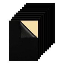 10Pcs 벨벳 패브릭 스티커 백 접착 시트 공예 제작을위한 자체 접착 백 시트 11.81 'x7.87', 검은 색, 보풀