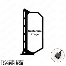 CPU 그래픽카드 데스크탑 ICY MOD 수직 GPU 브래킷 맞춤형 12V/5V AURA 다채로운 비디오 카드 홀더 VGA 지원 섀시 사용자 지정, 08 12V 4PIN Customize