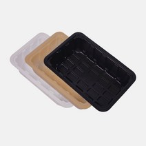PP용기 1kg 색상별 묶음 100개 정육포장용기 배달 일회용용기 갈비트레이, 금색