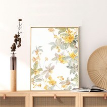 민화 동양화 명화 그리기 DIY 수묵화 난초 유화 그림 액자, 60x80cm, 물감+캔버스+브러시+벽 피팅 악세서리, QX6540