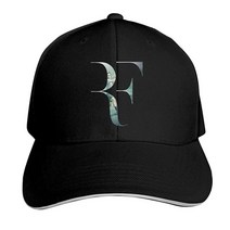 ROGER FEDERER 남성용 여성용 모자 트러커 조절 가능한 클래식 테니스 야구 블랙. One Size