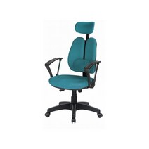 튼튼한 목받침 사무실 학생 공부 책상 등받이 바퀴 의자 B114, 그린