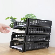 문서함 이면지함 A4 용지 보관함 서류 정리함 서류함, 상품선택, 가로 블랙