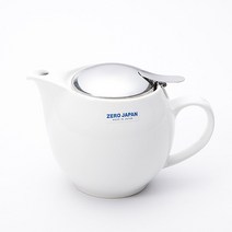제로재팬 도자기 라운드티팟 2인용 450ml 화이트 티포트세트-72394EA, CR_ 본상품선택