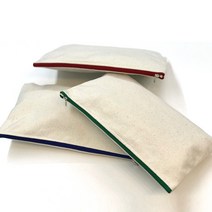 야나 지퍼 파우치(2가지 사이즈), 짧은파우치 - 검정