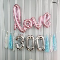 재미제이 심플 기념일 태슬풍선세트 백일 이백일 삼백일 홈스냅 셀프촬영, 1set, 03.쿨실버_700