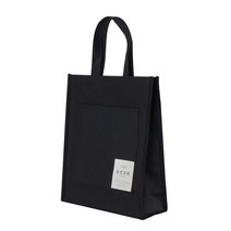 탑텐키즈 베이직 기본 잘 달라붙지 않는 천으로 만든 크로스 어깨끈 학원 실내화주머니 블랙 보조가방