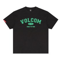 VOLCOM 유니버시티 오버핏 티셔츠 블랙
