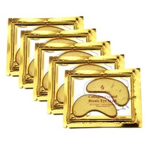 아이크림 주름지우개 10 pcs 5 쌍 24k 골드 크리스탈 콜라겐 아이 마스크 패치 안티 에이징다크, 10개 5쌍