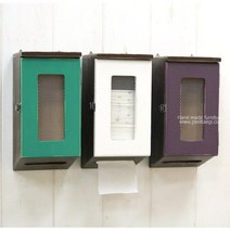 벽걸이 냅킨우드케이스철망형나무판때기, 화이트