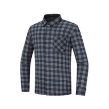 퍼스트스타 남성 소프트 스판 기모 체크 남방 D01