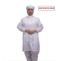 공사장 안전복 안전조끼 방진복 형광 정전기 방지 작업복 후드 먼지 없는 점프 슈트 공장 작업장 남성 여성 세탁 가능 보호 의류 5XL 사이즈, White_XL