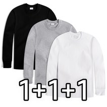 3장묶음 (1+1+1) 남녀공용 소프트라운드 30수긴팔티 (MDLT802UN)