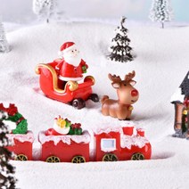 크리스마스 산타 장식품 겨울 미니어처 피규어 테라리움 만들기, 8. 빨강선물2개