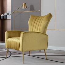 북유럽 윙체어 1인용 원룸 싱글 디자인 거실 네일샵 소파, 생강