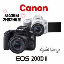 캐논정품 200Dll DSLR+18-55mm IS STM KIT+고배속메모리카드+EOS여행용카메라가방+보호필름서비스, 16GB, 200Dll흰색