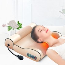 Jinkairui 적외선 난방 목 어깨 뒤로 몸 전기 마사지 베개 지압 장치 자궁 경부 건강 Massageador 휴식, 미국 플러그+Six button Traction