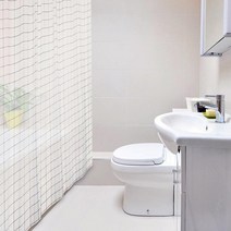 반투명 욕실 파티션 샤워 커튼 방수 가림막 화이트 M 이케아압축봉 짧은샤워커튼 방풍비닐 이동욕조 다이소욕실