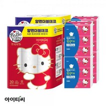 헬로키티 4겹 프리미엄SET(프리미엄레드60롤 + 팝업티슈12팩)