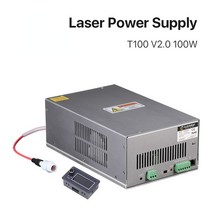 레이저 커팅기 라벨 프린터 조각기QDHWOEL 80W-100W CO2 레이저 전원 공급 장치 소스 조각 절단 기계 T / W, 01 T100 V2.0_01 110V