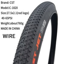 MTB 타이어 CST C-1820 내마모성 타이어 산악 자전거 26X1.95 레드 로고 흰색 크기 MTB