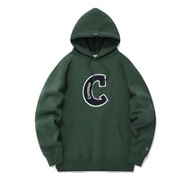 커버낫 부클 어센틱 C 로고 기모 후드 후디 후드티 맨투맨 그린