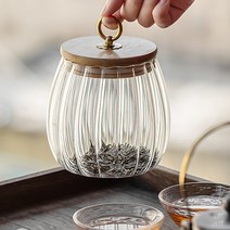 [티이야기 다용도 차통] 유리 찻잎통 다도 개완 차반 차시 다하 호승 다건, 옵션1. 매화