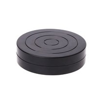 전기물레 11.5cm 플라스틱 턴테이블 도자기 점토 조각 도구 360 유연한 회전 R7UB, 01 Black
